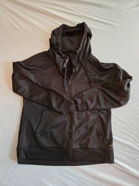 Mondetta Full Zip Hoodie Womens Size Medium Black Sweatshirt Long Sleeve Pockets